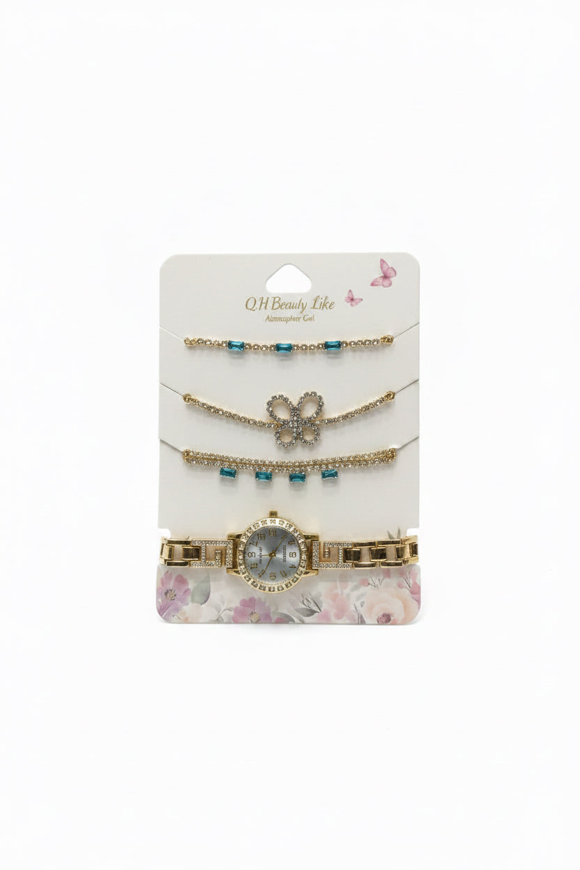 QH LADIES WATCH + ACCESSORY SET 767C-60