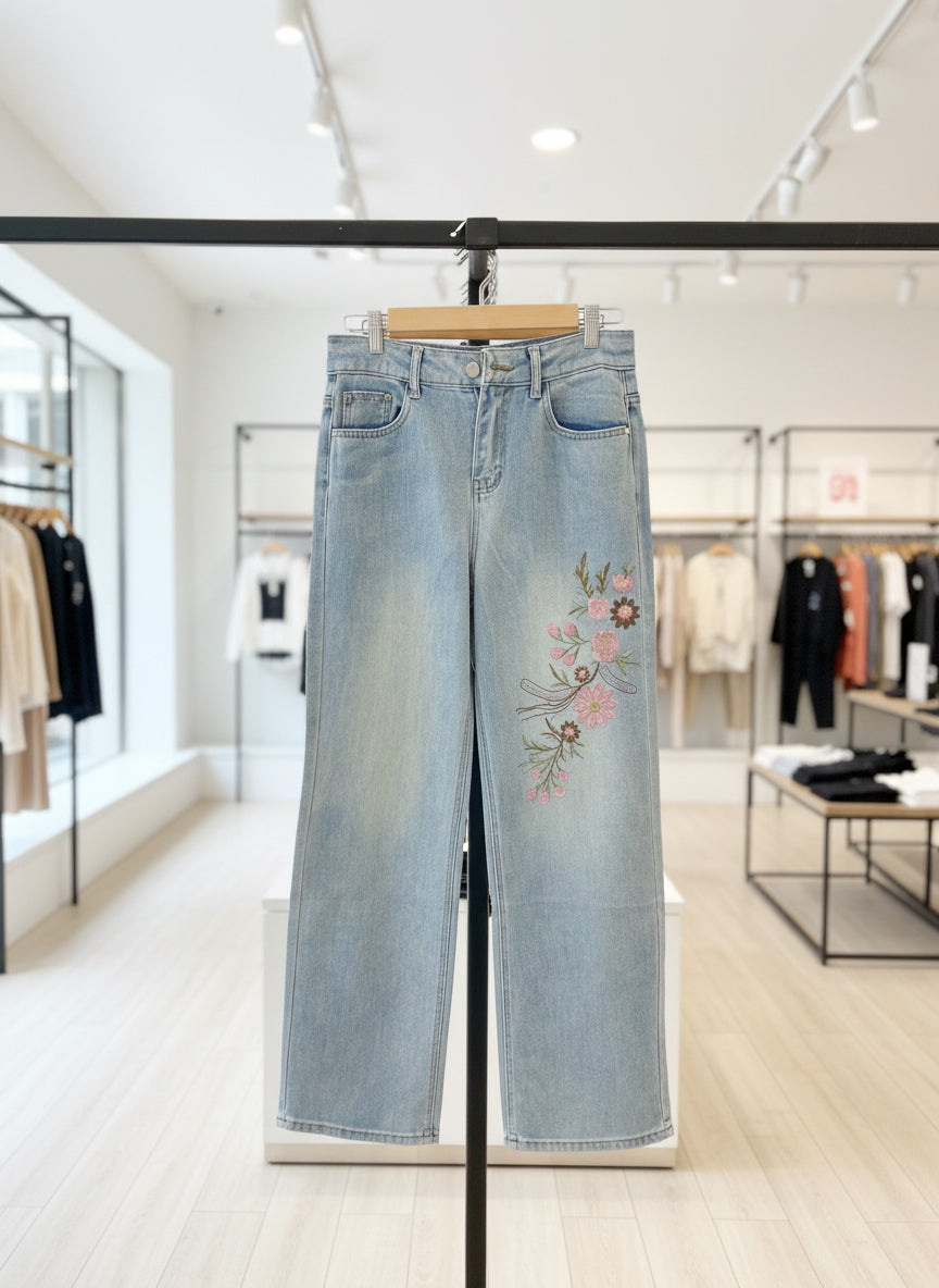 YOUXING LADIES JEANS PRINTED-2752