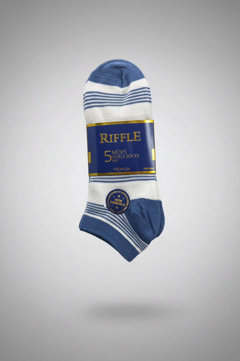 RIFFLE MENS ANKLE SOCKS 5S 4000726/727/728/729
