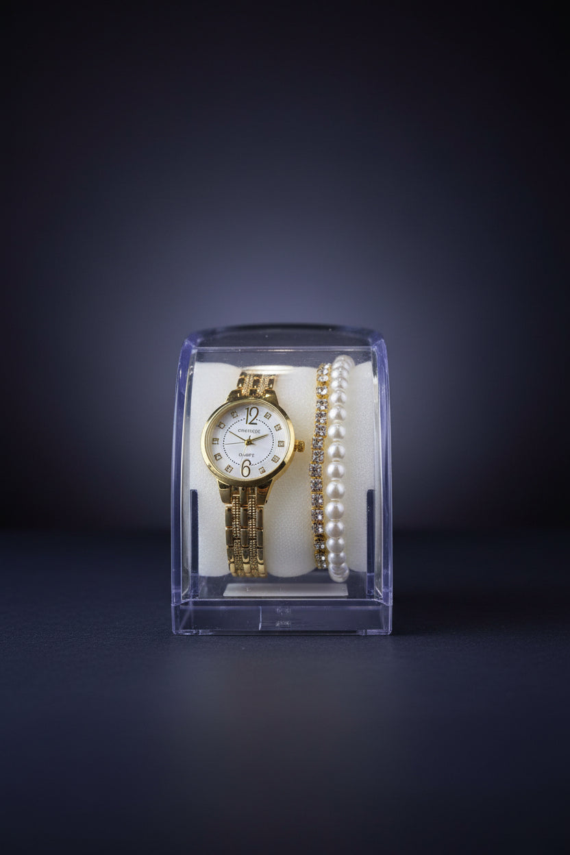 SOUSOU LADIES ANALOGUE WATCH W/ACCESSORY 767C-73