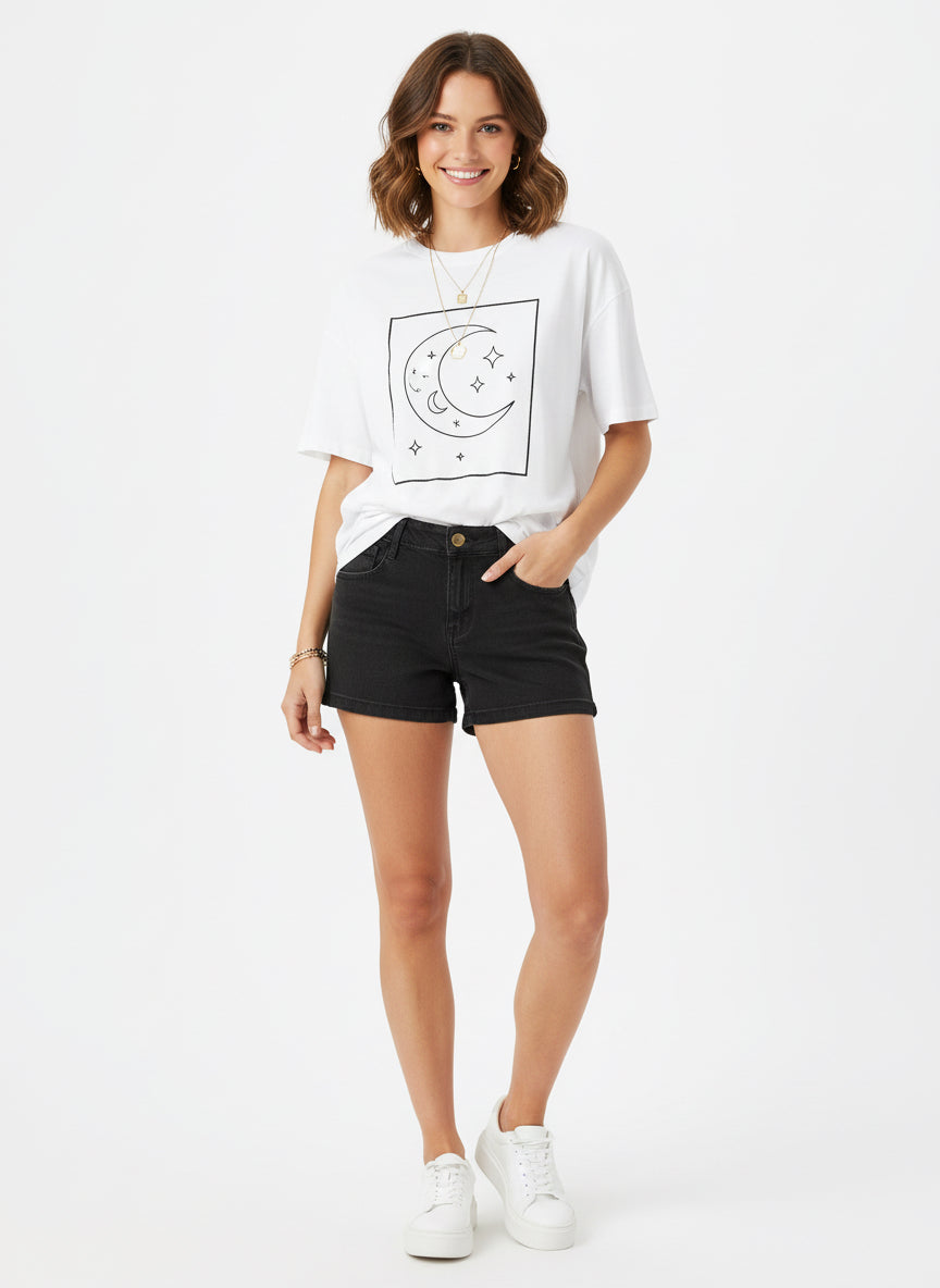XIAOSANVLANG JEANS SHORTS-9031
